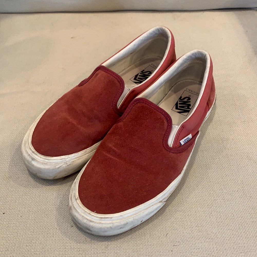 Red Suede Vans size: 10.5